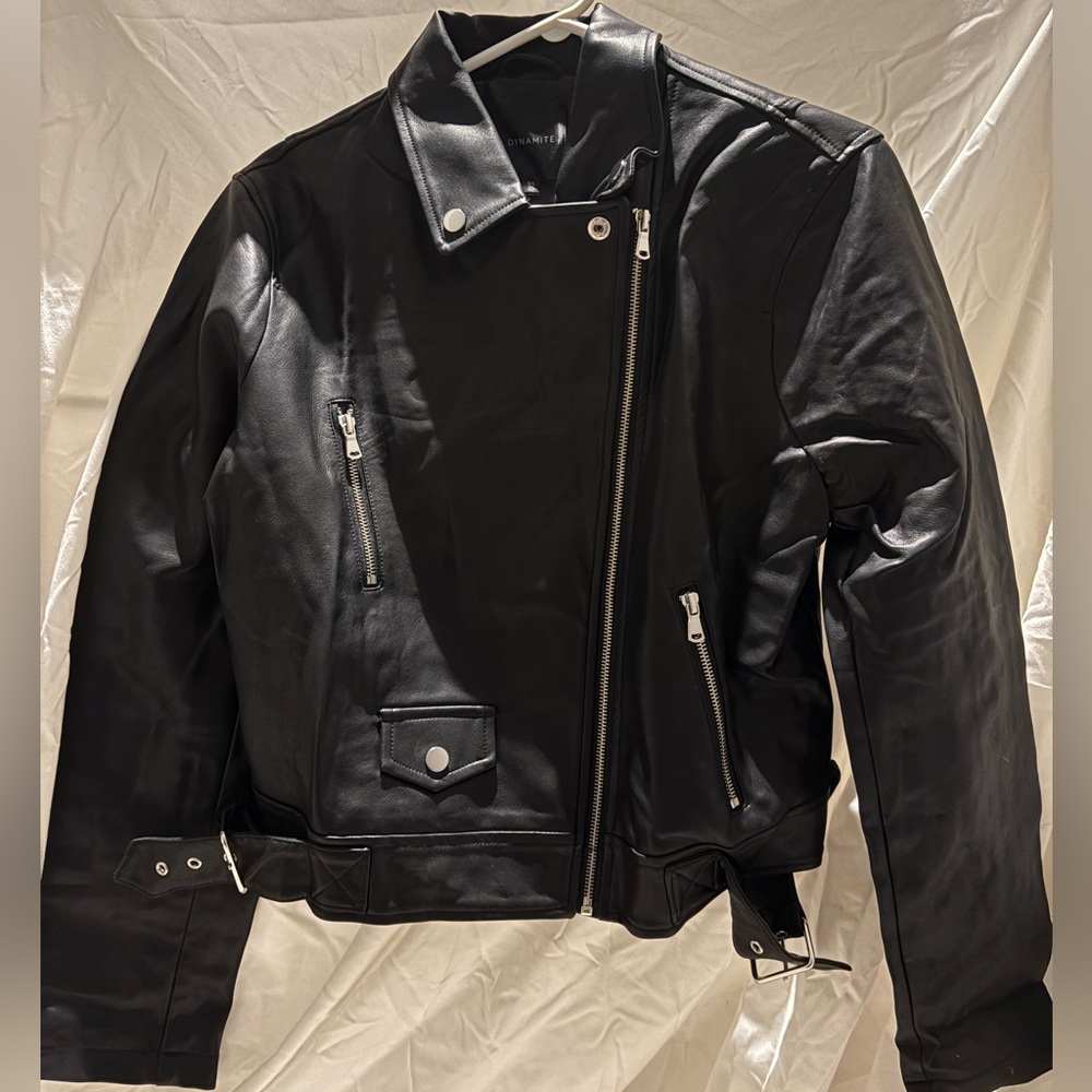 Dynamite Black Leather Jacket